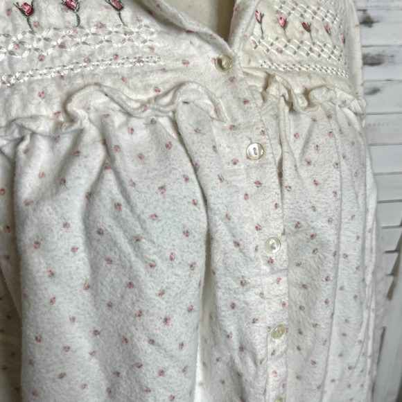 AMANDA STEWART COUNTRY Women's VINTAGE Cotton Flannel Sleep Dress Rosebud XL - Picture 9 of 12
